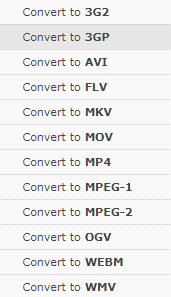 Online Convert Conversion Options