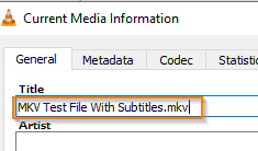 Check Your MKV file extension with VLC