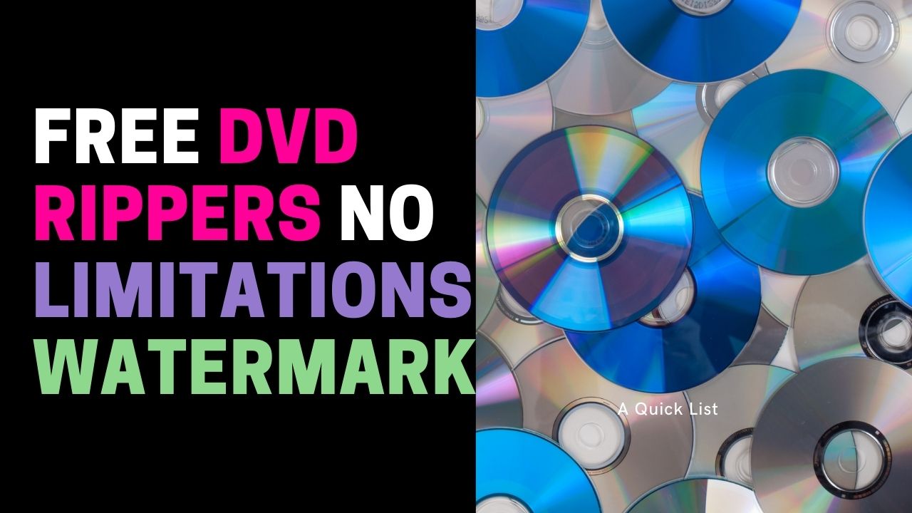 admirar Operación posible Boda Top Free DVD Rippers with No Limitations or Watermark : A Quick List