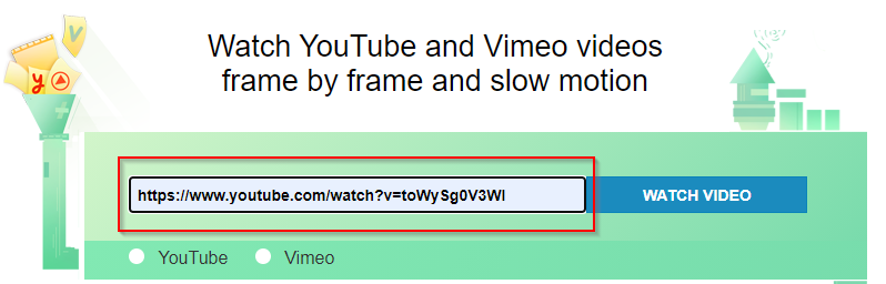 play a YouTube video frame by frame

