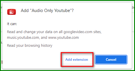   Download Audio Only YouTube Chrome Extension 2