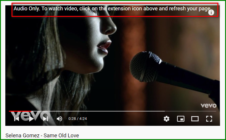  Play Your Preferred YouTube Video with the Audio Only YouTube extension