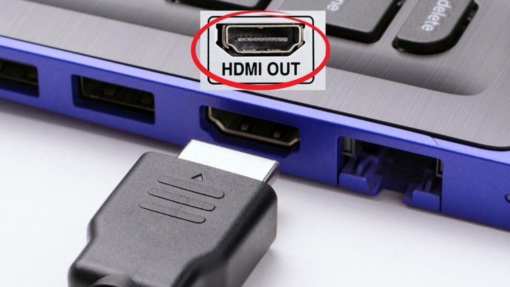 Laptop computer HDMI out port