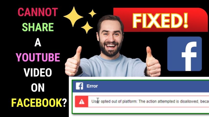 Cannot share YouTube Video on Facebook