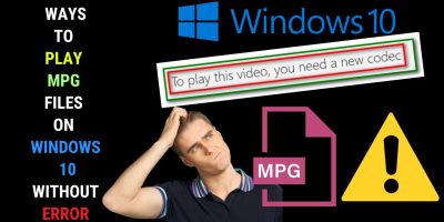 Play MPG Files on Windows 10 without Error