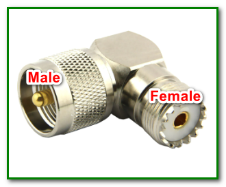 types of coaxial cables - male-female coxial connector