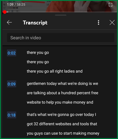 How to Copy a Transcript from YouTube on a Mobile Phone 3

