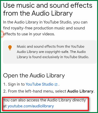 Open YouTube Audio Library on Mobile 6