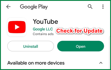 unfortunately YouTube has stopped - update YouTube app