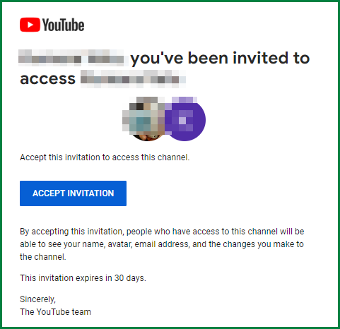 share multiple private YouTube videos - accept email invitation