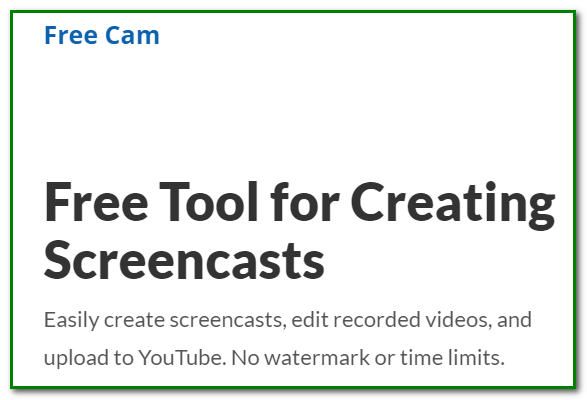 Free Cam - Camtasia Studio Alternative